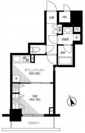 銀座レジデンス伍番館の物件間取画像